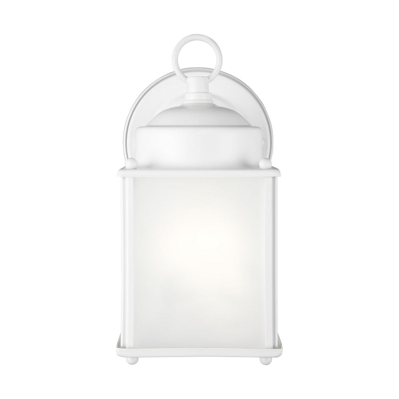 Generation Lighting 8592001EN3-15 New Castle One Light Outdoor Wall Lantern, White Alternate Image.jpg