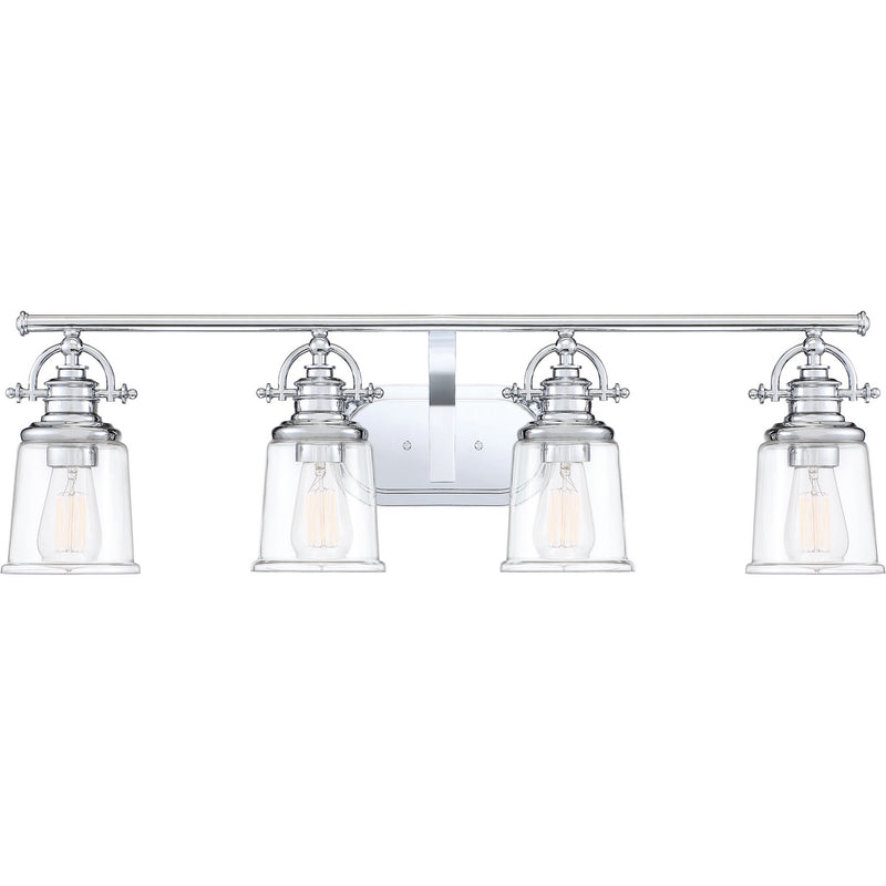 Quoizel GRT8604C Grant Four Light Bath Fixture, Polished Chrome Main Image.jpg