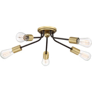 Quoizel LTT1628WT Latitude Five Light Flush Mount, Western Bronze Main Image.jpg