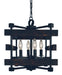 Framburg 5270 MBLACK Rustic Chic Four Light Chandelier, Matte Black Main Image.jpg