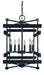 Framburg 5276 MBLACK Rustic Chic Six Light Chandelier, Matte Black Main Image.jpg