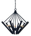 Framburg 5280 MBLACK Rustic Chic Ten Light Foyer Chandelier, Matte Black Main Image.jpg