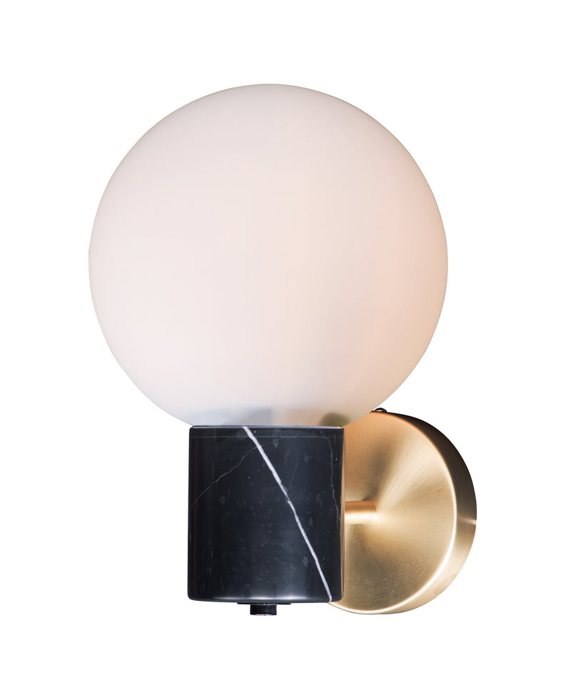 Maxim 26030SWSBRBK Vesper One Light Wall Sconce, Satin Brass / Black Main Image.jpg