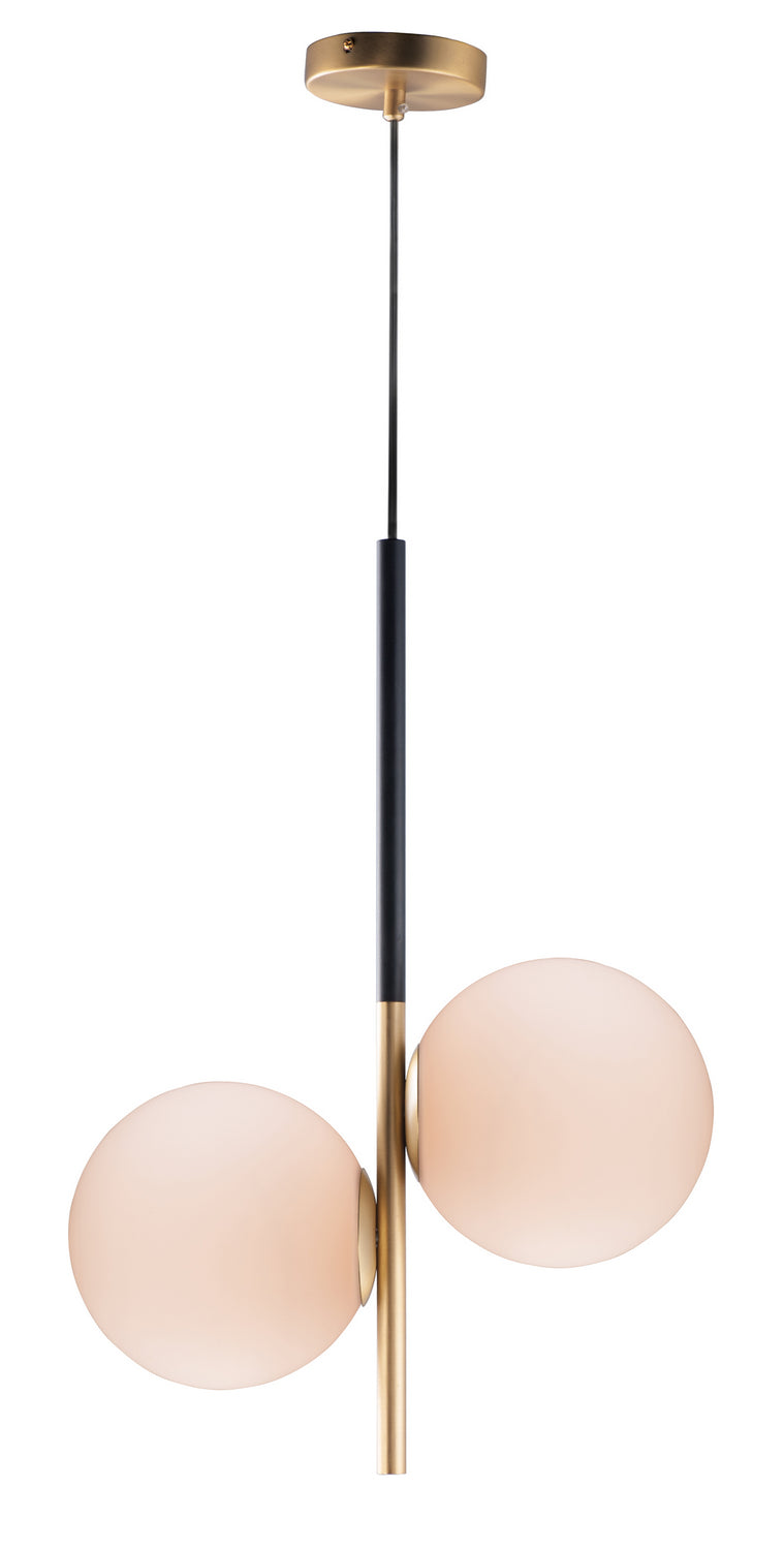 Maxim 26035SWSBRBK Vesper Two Light Pendant, Satin Brass / Black Alternate Image.jpg