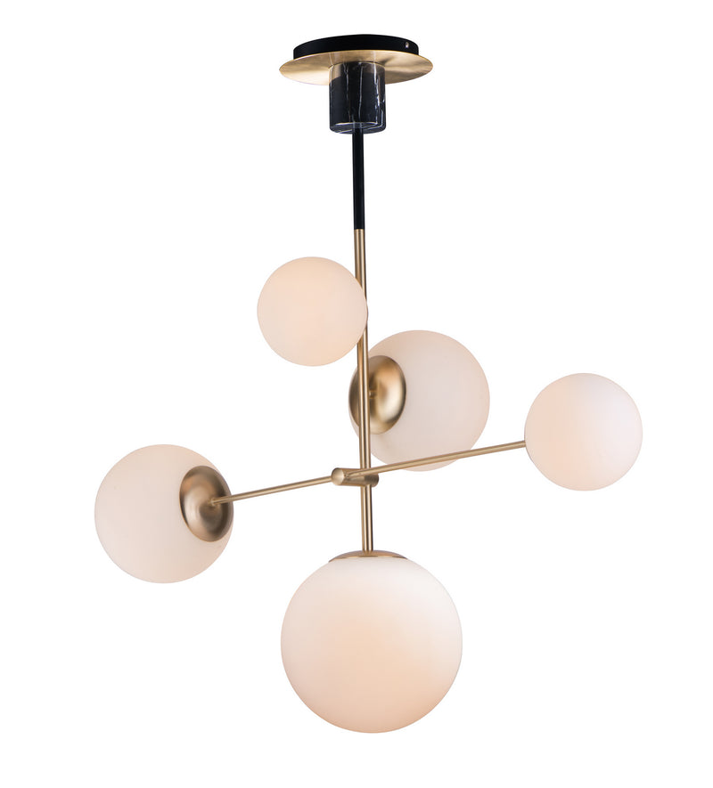 Maxim 26037SWSBRBK Vesper Five Light pendant, Satin Brass / Black Alternate Image.jpg