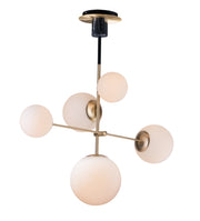 Maxim 26037SWSBRBK Vesper Five Light pendant, Satin Brass / Black Main Image.jpg
