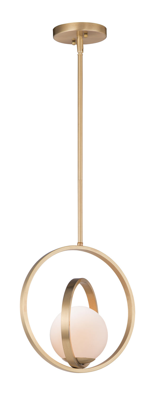 Maxim 26052SWSBR Coronet One Light Pendant, Satin Brass Main Image.jpg