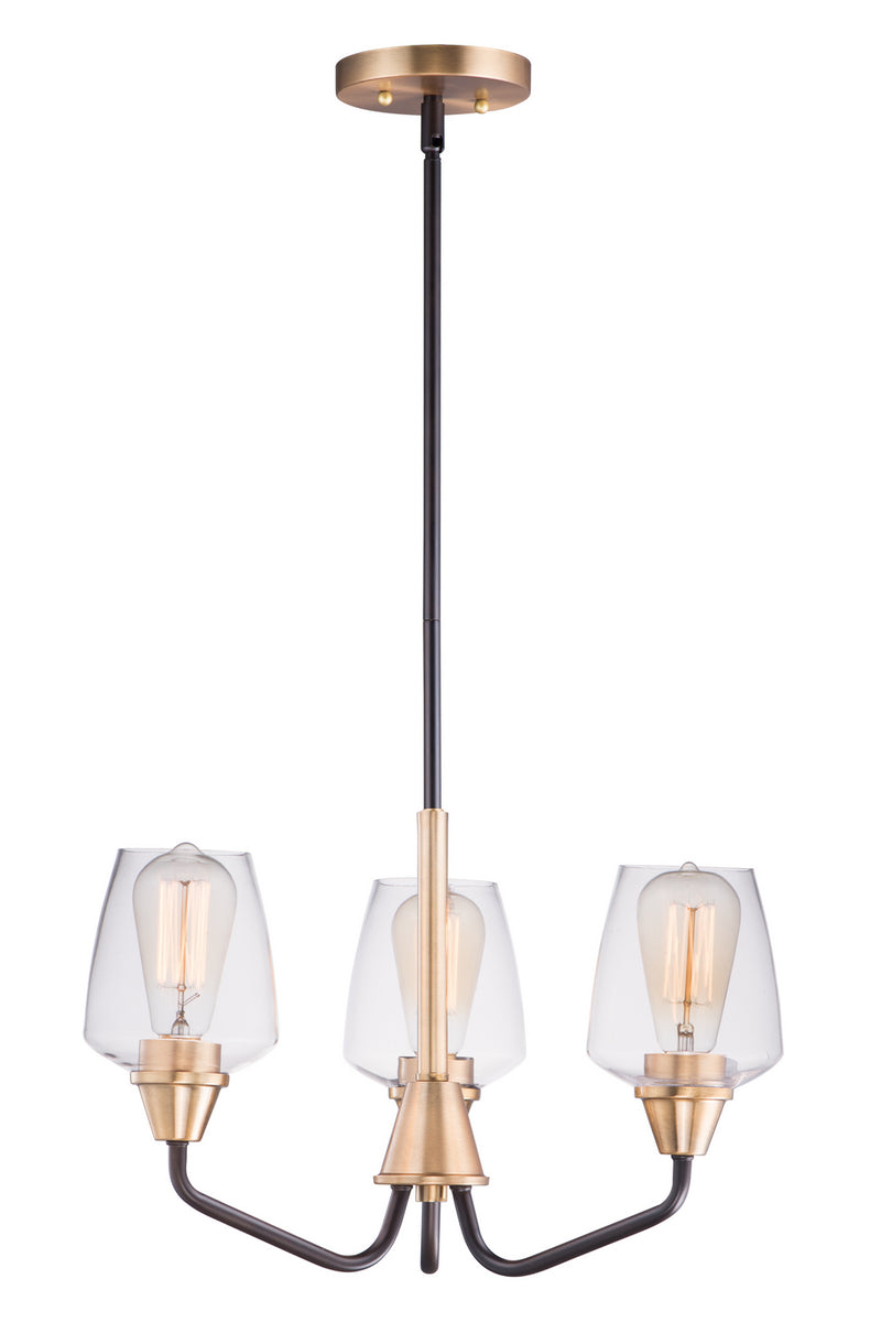 Maxim 26124CLBZAB Goblet Three Light Chandelier, Bronze / Antique Brass Main Image.jpg
