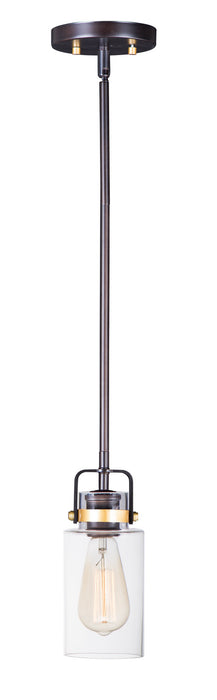 Maxim 91070CLBZGLD Magnolia One Light Pendant, Bronze / Gold Main Image.jpg