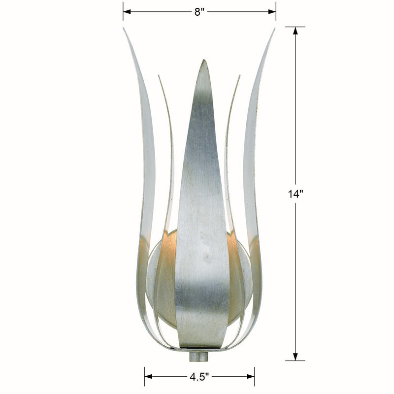 Crystorama 511-SA Broche One Light Wall Sconce Antique Silver Alternate Image 4.jpg