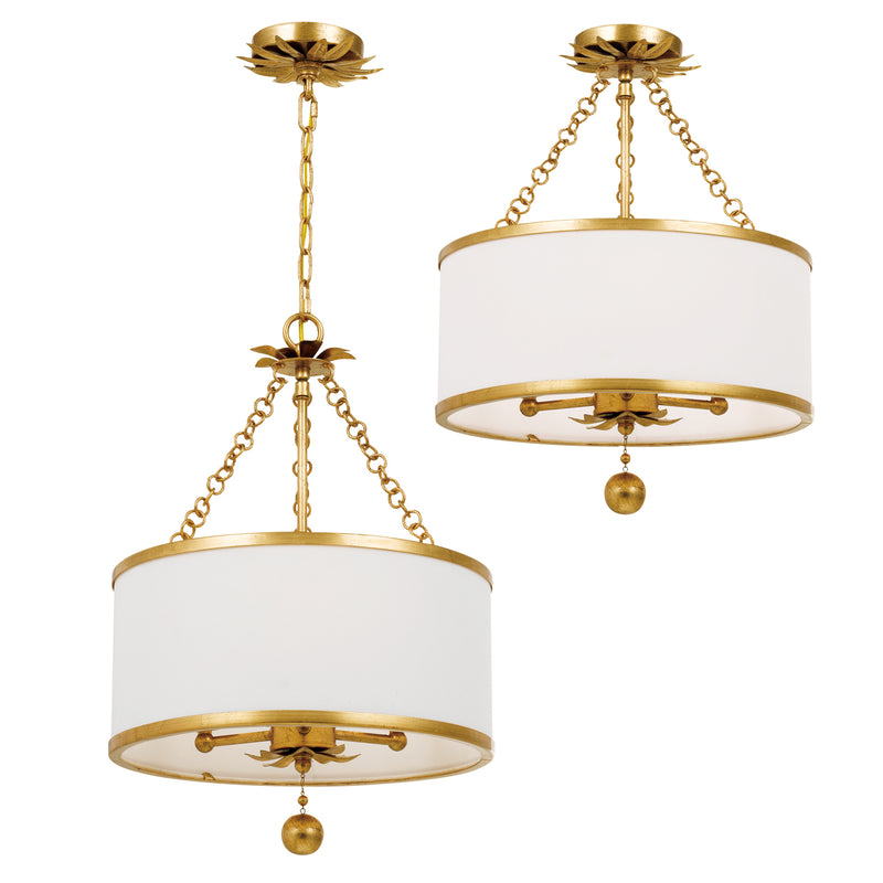 Crystorama 513-GA Broche Three Light Chandelier Antique Gold Alternate Image 2.jpg