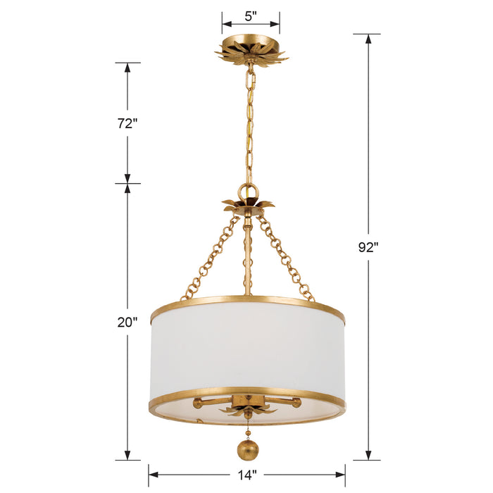 Crystorama 513-GA Broche Three Light Chandelier Antique Gold Alternate Image 4.jpg