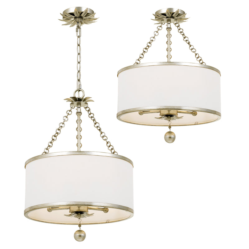 Crystorama 513-SA Broche Three Light Chandelier Antique Silver Alternate Image.jpg