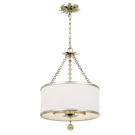 Crystorama 513-SA Broche Three Light Chandelier Antique Silver Main Image.jpg