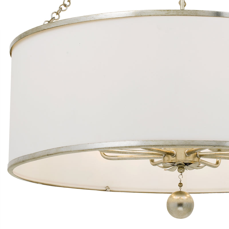 Crystorama 515-SA Broche Eight Light Chandelier Antique Silver Alternate Image 2.jpg