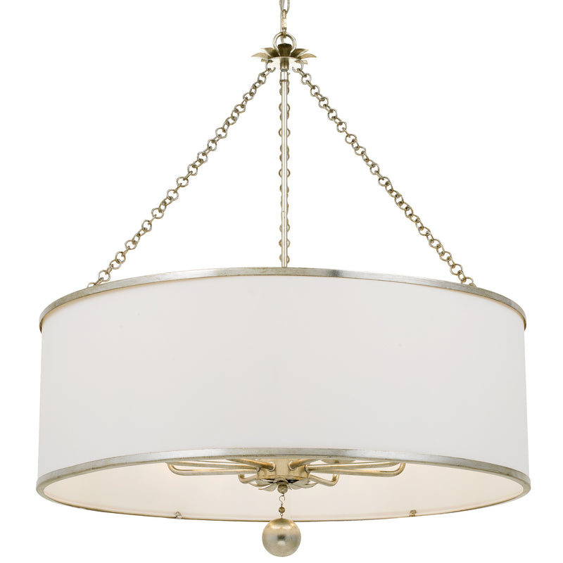 Crystorama 515-SA Broche Eight Light Chandelier Antique Silver Main Image.jpg