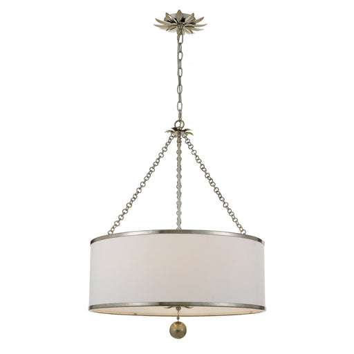 Crystorama 518-SA Broche Six Light Chandelier Antique Silver Alternate Image.jpg