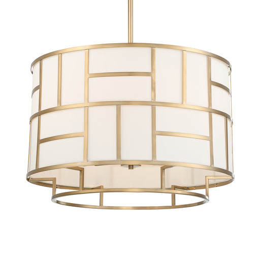 Crystorama DAN-406-VG Danielson Six Light Chandelier Vibrant Gold Main Image.jpg