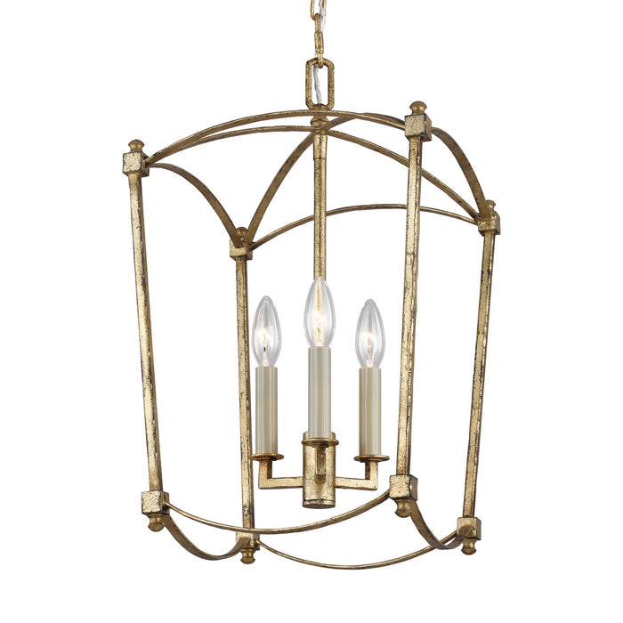 Visual Comfort Studio F3321/3ADB Thayer Three Light Lantern, Antique Gild Alternate Image.jpg