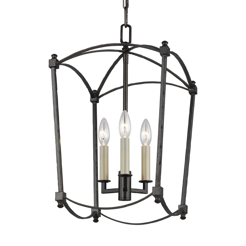 Visual Comfort Studio F3321/3SMS Thayer Three Light Lantern, Smith Steel Alternate Image.jpg