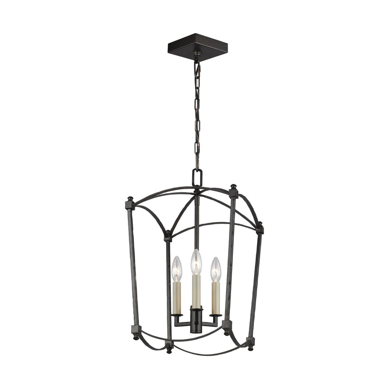 Visual Comfort Studio F3321/3SMS Thayer Three Light Lantern, Smith Steel Main Image.jpg