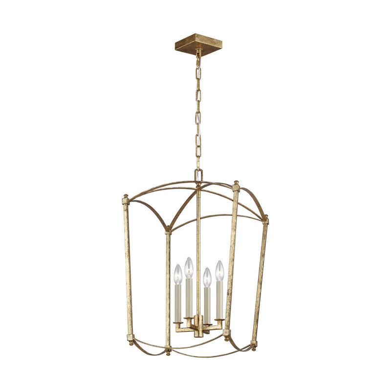 Visual Comfort Studio F3322/4ADB Thayer Four Light Lantern, Antique Gild Main Image.jpg