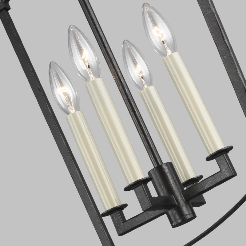 Visual Comfort Studio F3322/4SMS Thayer Four Light Lantern, Smith Steel Alternate Image 3.jpg