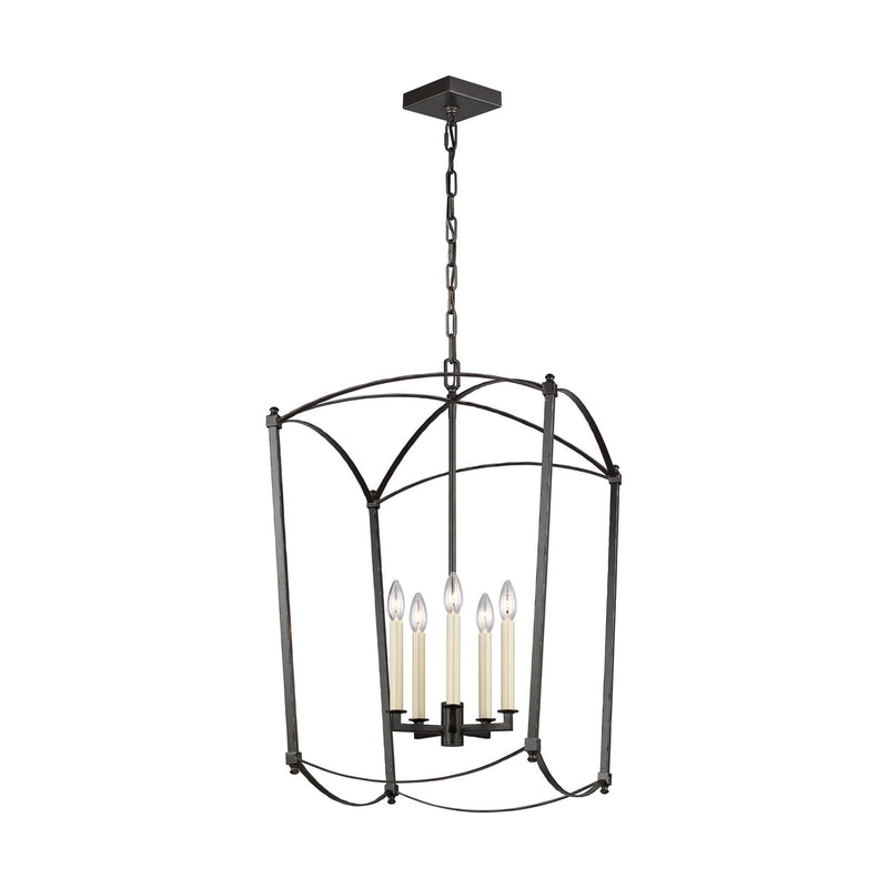 Visual Comfort Studio F3323/5SMS Thayer Five Light Lantern, Smith Steel Main Image.jpg