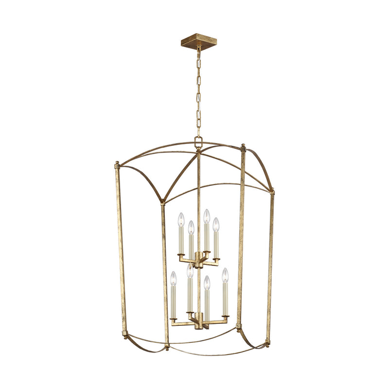 Visual Comfort Studio F3324/8ADB Thayer Eight Light Lantern, Antique Gild Main Image.jpg
