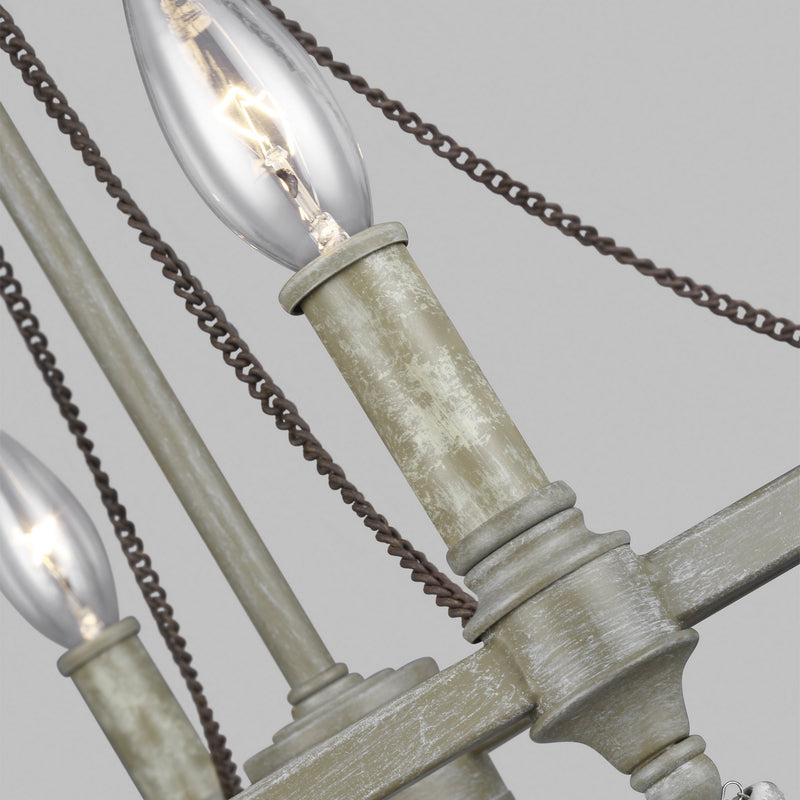 Visual Comfort Studio F3331/4FWO/DWW Beverly Four Light Chandelier, French Washed Oak / Distressed White Wood Alternate Image 2.jpg