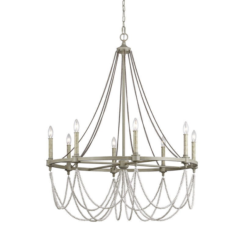 Visual Comfort Studio F3332/8FWO/DWW Beverly Eight Light Chandelier, French Washed Oak / Distressed White Wood Alternate Image.jpg