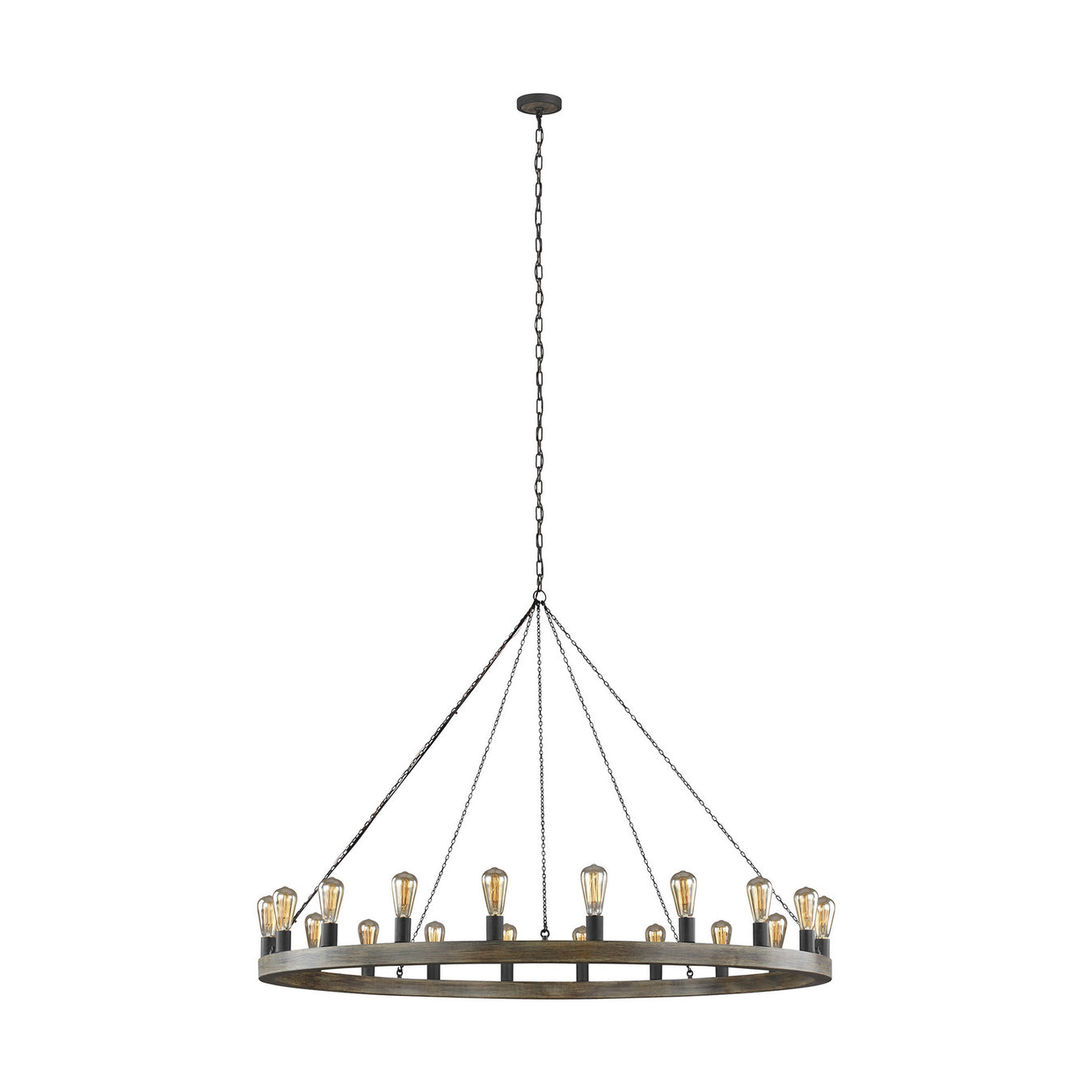 Visual Comfort Studio F3933/20WOW/AF Avenir 20 Light Chandelier, Weathered Oak Wood / Antique Forged Iron Main Image.jpg