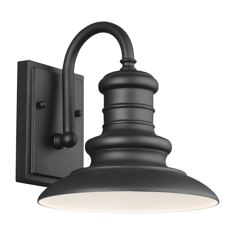 Generation Lighting OL8600TXB Redding Station One Light Outdoor Wall Lantern, Textured Black Main Image.jpg
