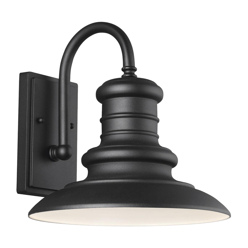 Generation Lighting OL8601TXB Redding Station One Light Outdoor Wall Lantern, Textured Black Main Image.jpg