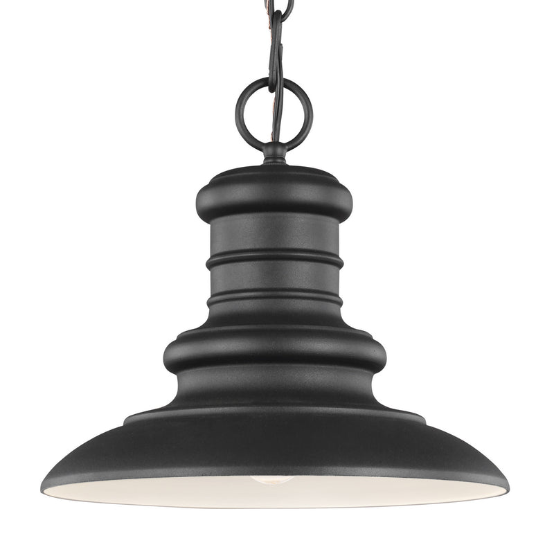 Generation Lighting OL8904TXB Redding Station One Light Outdoor Pendant, Textured Black Alternate Image.jpg