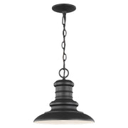 Generation Lighting OL8904TXB Redding Station One Light Outdoor Pendant, Textured Black Main Image.jpg