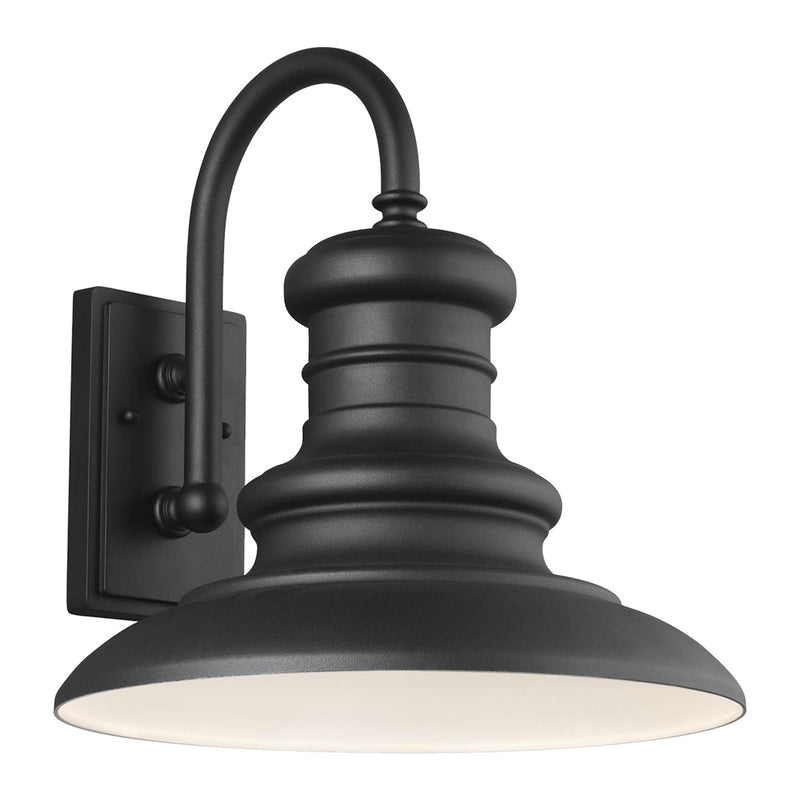 Generation Lighting OL9004TXB Redding Station One Light Outdoor Wall Lantern, Textured Black Main Image.jpg