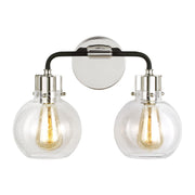 Visual Comfort Studio VS24402PN/TXB Clara Two Light Vanity, Polished Nickel/Textured Black Main Image.jpg
