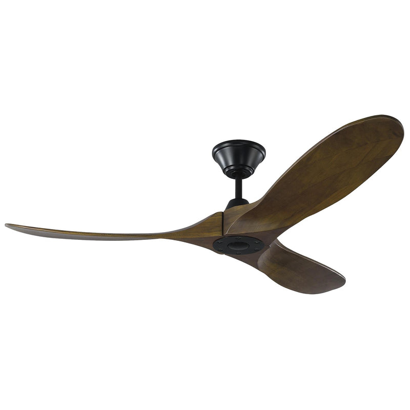 Visual Comfort Fan 3MAVR52BK Maverick 52" Ceiling Fan, Matte Black and Dark Walnut Main Image.jpg