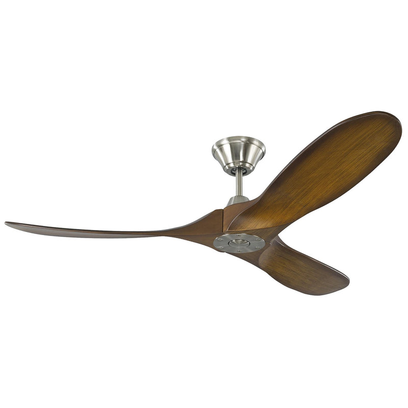 Visual Comfort Fan 3MAVR52BSKOA Maverick 52" Ceiling Fan, Brushed Steel and Koa Main Image.jpg