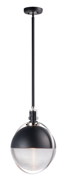 Maxim 10080CLBKSN Axiom LED Pendant, Black / Satin Nickel Main Image.jpg