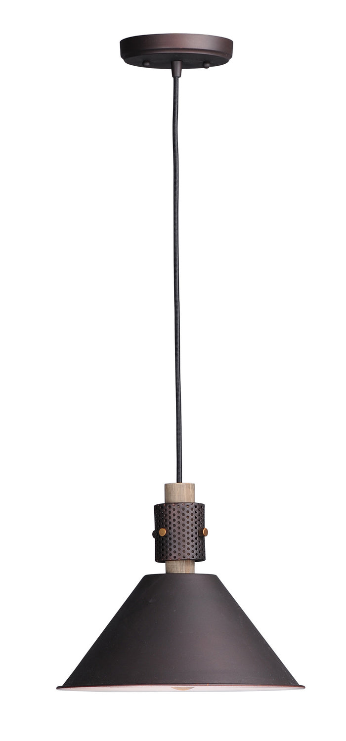 Maxim 10089OIWWD Tucson One Light Pendant, Oil Rubbed Bronze / Weathered Wood Main Image.jpg