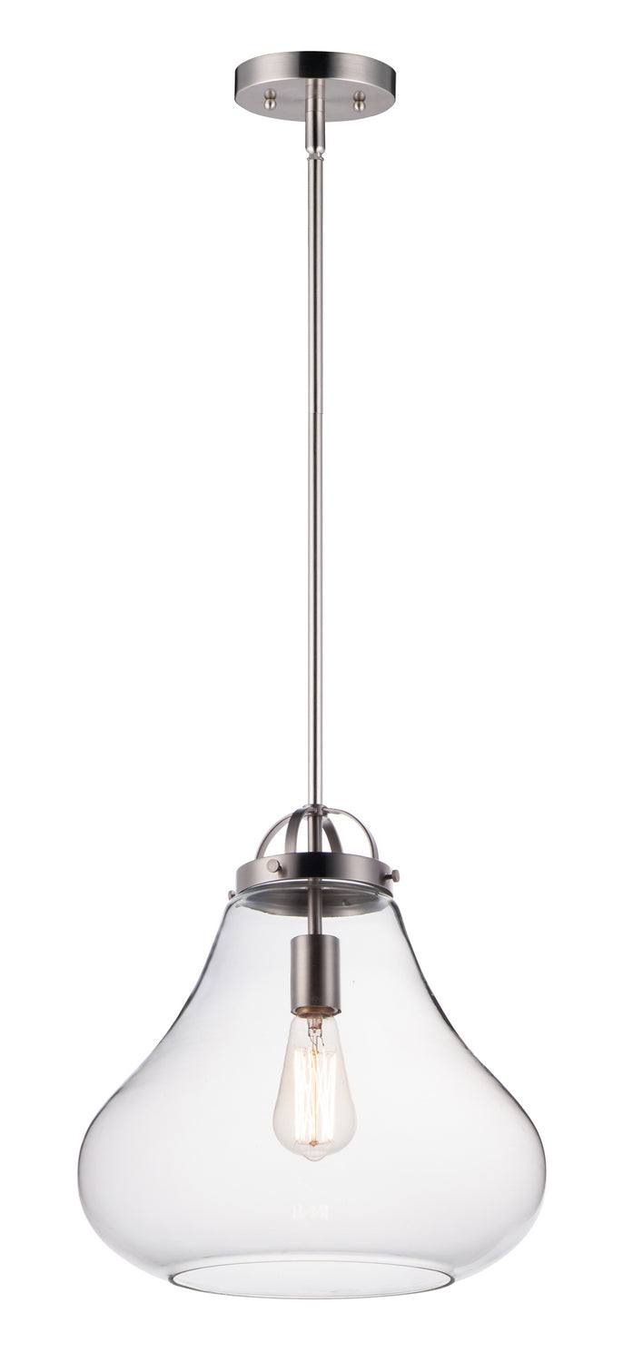 Maxim 10093CLSN Stella One Light Pendant, Satin Nickel Main Image.jpg