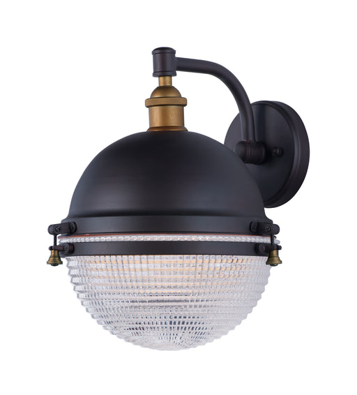 Maxim 10186OIAB Portside One Light Outdoor Wall Lantern, Oil Rubbed Bronze / Antique Brass Main Image.jpg