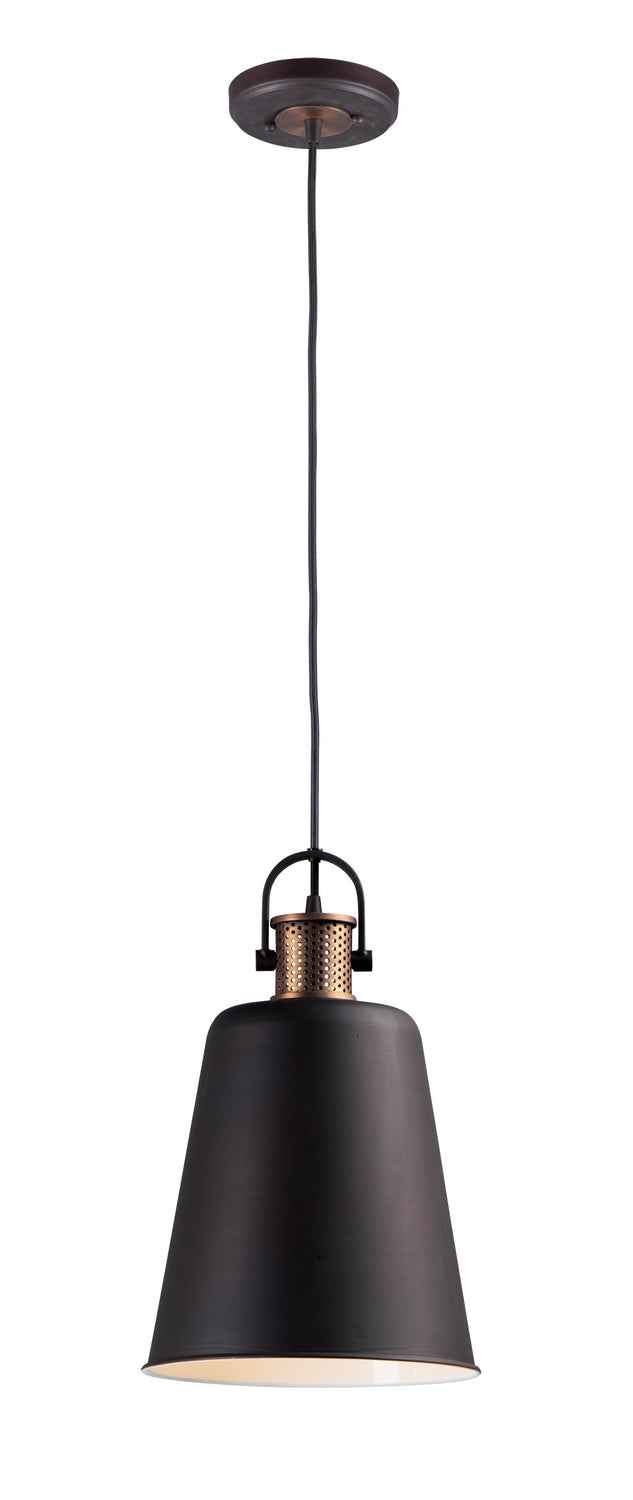 Maxim 10085OIAB Sedona One Light Pendant, Oil Rubbed Bronze / Antique Brass Main Image.jpg
