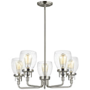 Generation Lighting 3214505-962 Belton Five Light Chandelier, Brushed Nickel Main Image.jpg