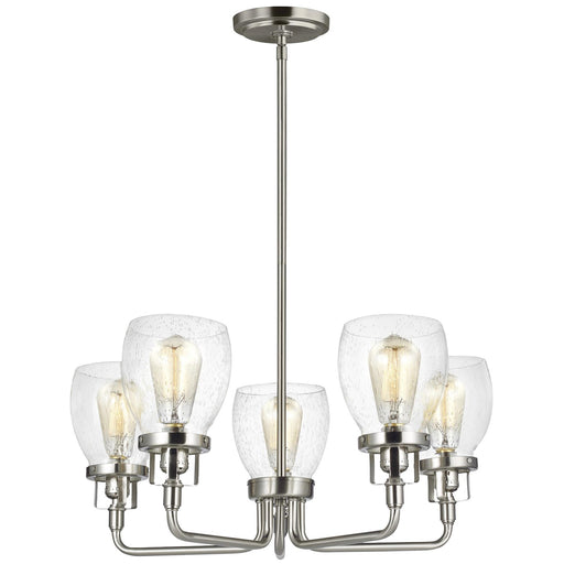 Generation Lighting 3214505-962 Belton Five Light Chandelier, Brushed Nickel Main Image.jpg