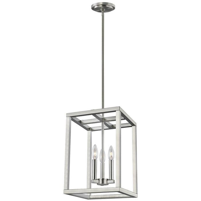 Generation Lighting 5134503-962 Moffet Street Three Light Hall / Foyer Pendant, Brushed Nickel Main Image.jpg