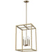 Generation Lighting 5134504-848 Moffet Street Four Light Hall / Foyer Pendant, Satin Brass Main Image.jpg