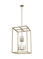 Generation Lighting 5134508-848 Moffet Street Eight Light Hall / Foyer Pendant, Satin Brass Main Image.jpg